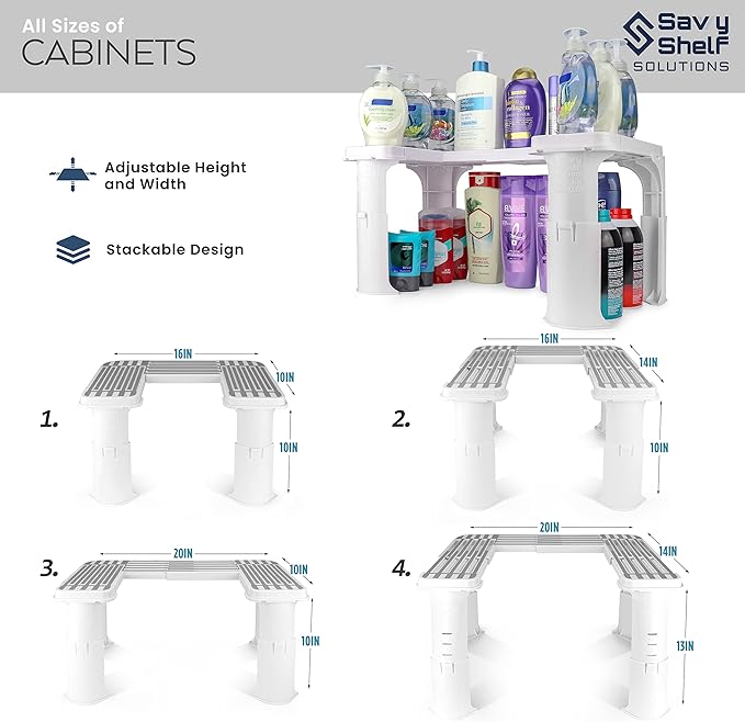 Expandable Under Sink Organizer and Storage I Bathroom Under the Sink Organizer