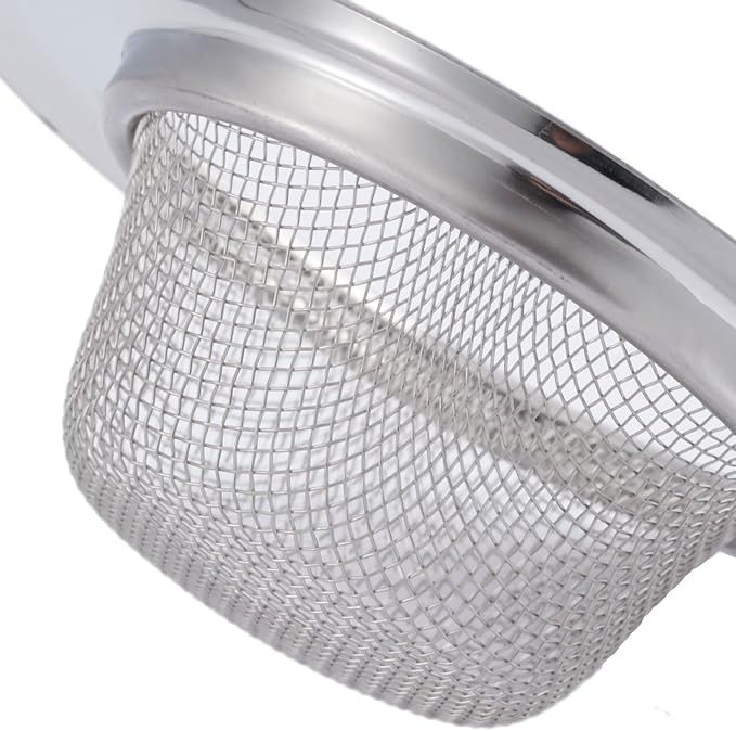 Mtsooning 2PCS Kitchen Sink Strainer, 3.5" Diameter Stainless Steel Drain Cover Stopper, Anti Clogging Garbage Disposal Catcher