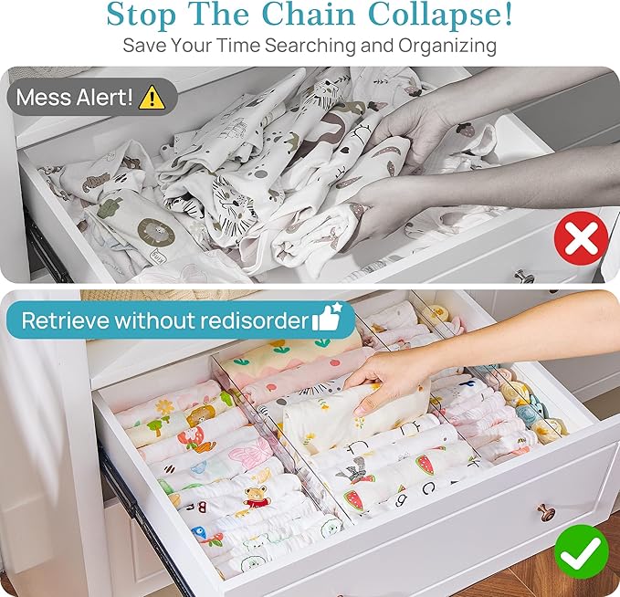 18 Pack Drawer Dividers for Clothes