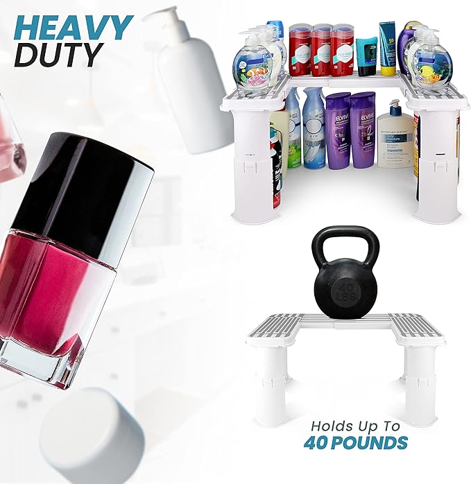 Expandable Under Sink Organizer and Storage I Bathroom Under the Sink Organizer