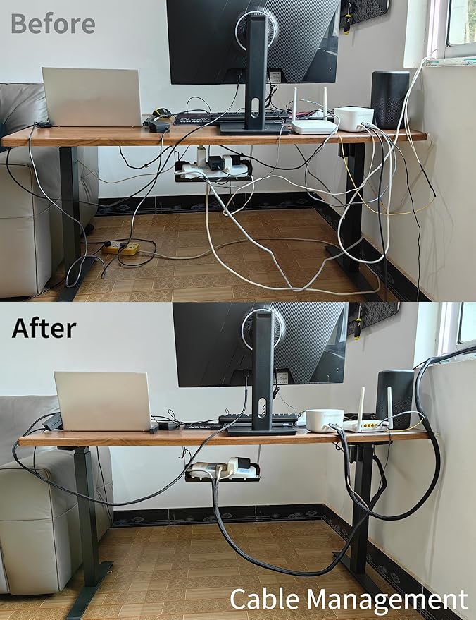 Cable Management Split Wire Loom Sleeve - Cord Hider & Protector for Desk, Pet Chew Proof, Wire Cover Organizer, Flexible Tube for Wires and Cables (3/16 Inch 12FT, Black)
