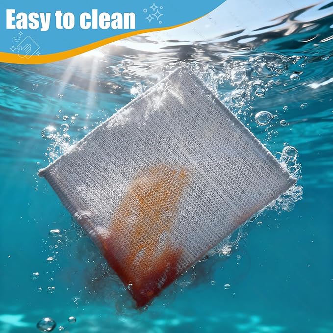 Non Scratch Wire Dishcloth and Microfiber Cleaning Cloth 10pcs-Multipurpose Wire Dishwashing Rags Wire Mesh Cleaning Cloth,Kitchen Towels and Dishcloths Sets for Cleaning Pans Sinks & Cookware (10)