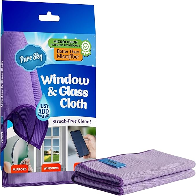 Pure-Sky Microfusion Window Thickened Magic Cleaning Cloth - Microfiber Streak Free Cleaning Cloths Reusable Magic Cleaning Wipes for Windows Glass