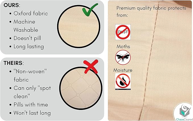 Comforter Storage Bag - Folding Organizer bag for King/Queen Comforters, Pillows, Blankets, Bedding/Quilt, Blanket, Duvet, Mothproof Space Saver