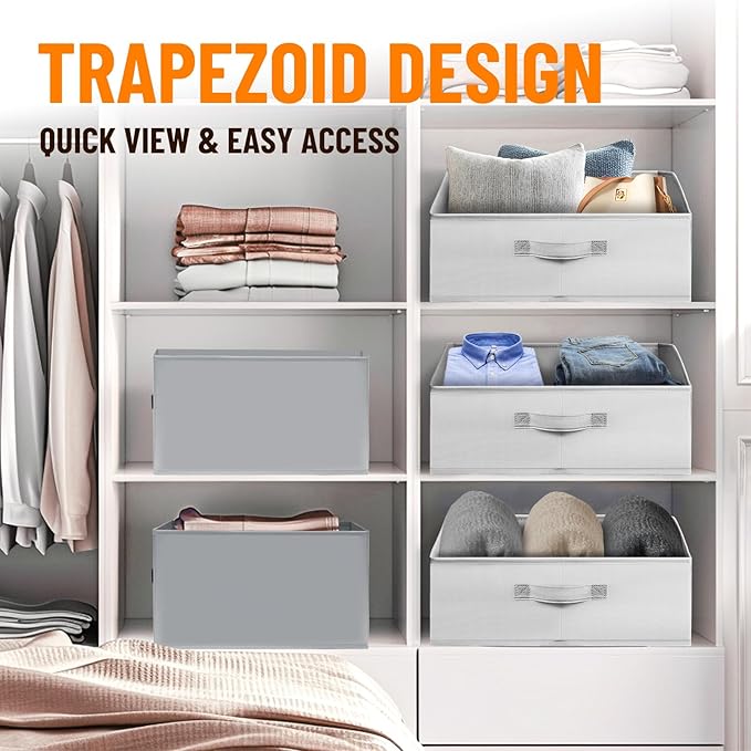 Extra Large Closet Organizers Bins 6 Pack