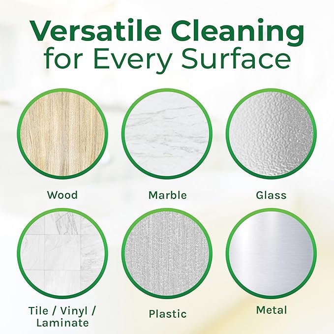 Hygea Natural Cleaning Supplies Kit All Purpose Cleaners, Citrus Degreaser, Floor and Tile Cleaner, Window, Glass and Mirror Cleaner- No Harsh Chemicals, Family safe - 4 Pack 24 oz Sprays