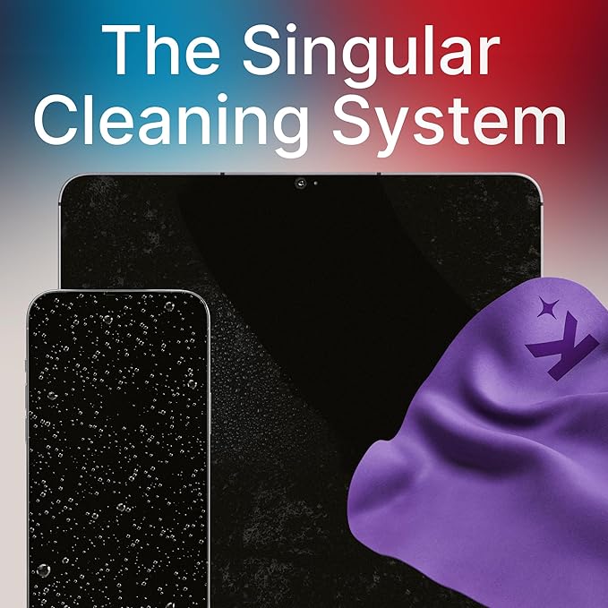 Koala Lens Cleaning Cloth | Japanese Microfiber | Glasses Cleaning Cloths | Eyeglass Lens Cleaner | Eyeglasses, Camera Lens, VR/AR Headset, and Screen Cleaning | Blue & Purple (Pack of 6)