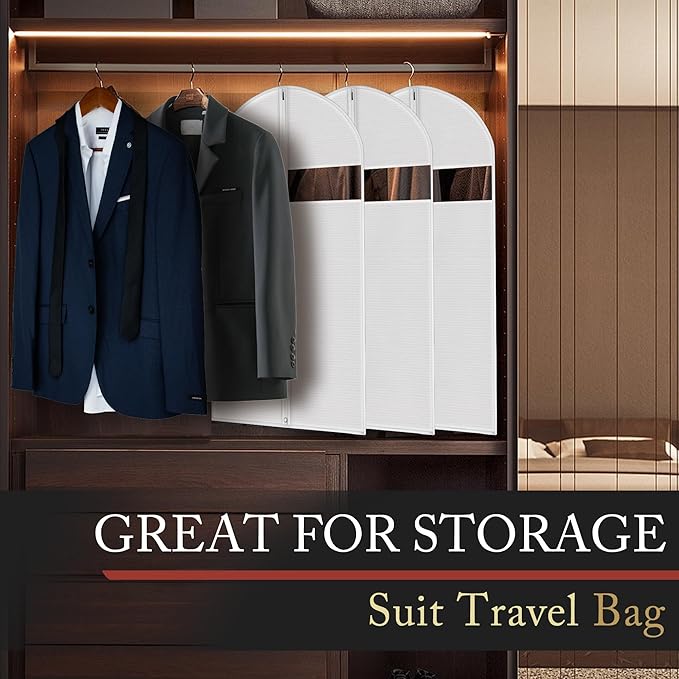 40-inch Garment Bags for Travel, White