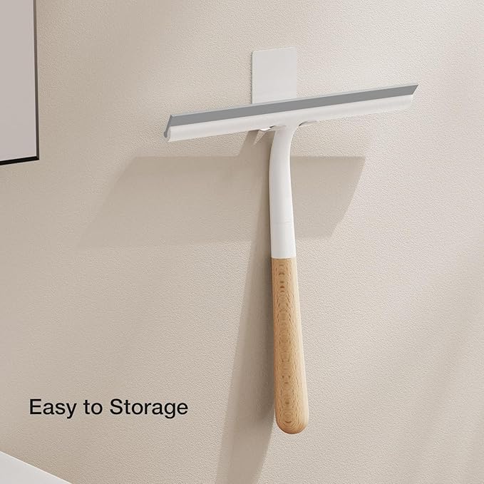 Silicone Shower Squeegee for Glass & Doors, Diveotree Multi-Purpose Squeegee for Bathroom Shower/Windows/Glass/Door