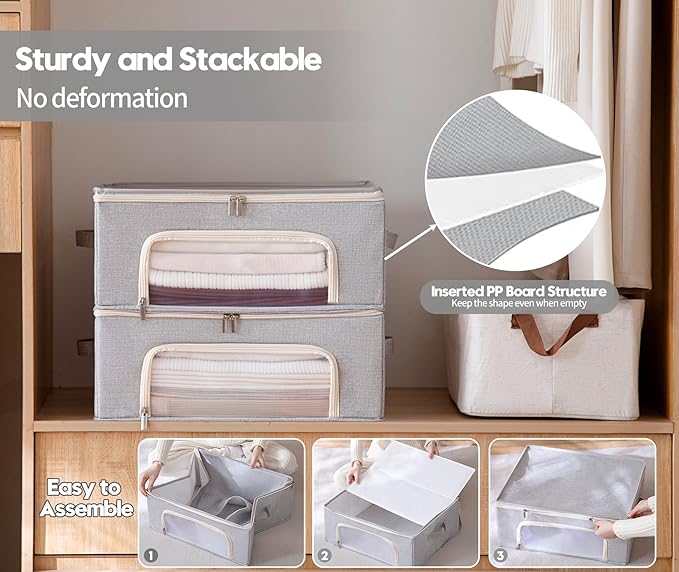2-Pack Cashmere Sweater Storage Bags with Natural Cedar Blocks