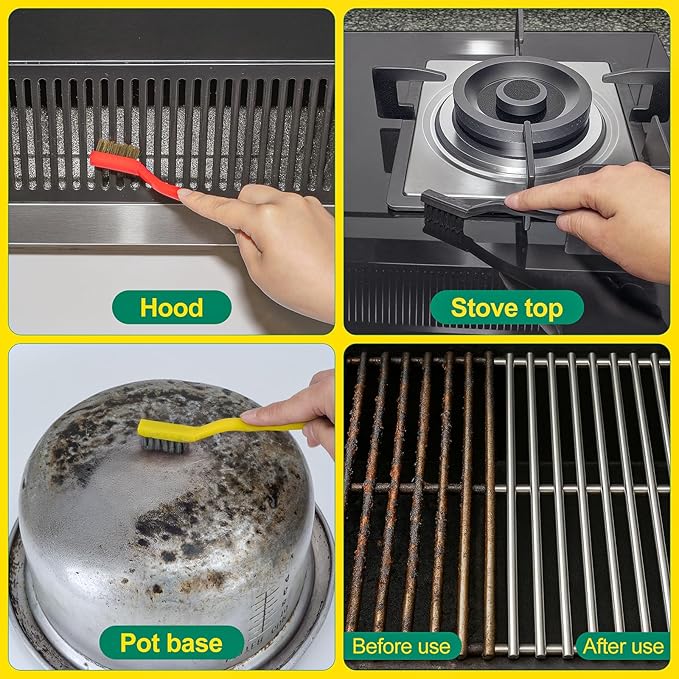 Crevice Cleaning Brush, Hard Bristle Crevice Cleaning Brush, Cleaning Brushes for Household Use, Kitchen Scrub Brushes for Cleaning,Laundry Room Organization, Grout Brush, Bathroom Cleaning Supplies