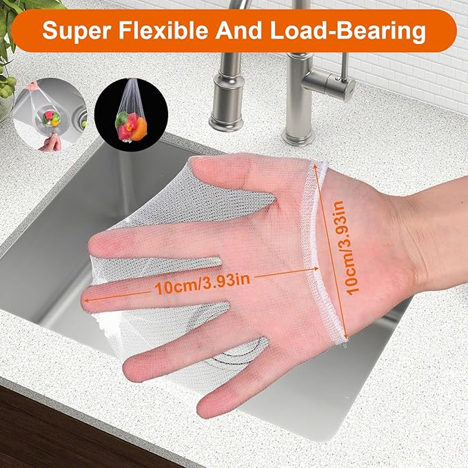 300pcs Disposable Mesh Sink Strainer Bags, Anti-Clogging Drain Nets for Kitchen Sink, Elastic Net Drain Hair Catcher Strainers Bag Fit All Drains Sinks for Kitchens, Bath, Tub