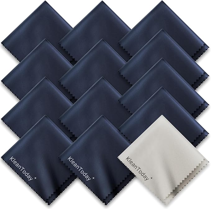 Microfiber Cleaning Cloth (Pack of 13) Ultra-Soft Cleaning Cloth for Glasses, iPhone Camera Lens, Screens & More