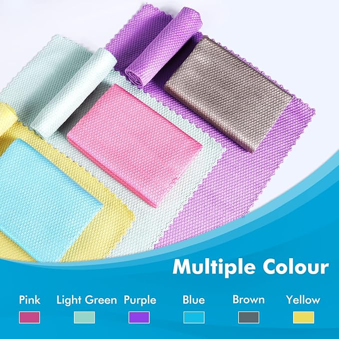 Easy Clean Fish Scale Nanoscale Dish Cloths,Streak Free Miracle Microfiber Cleaning Cloths for Kitchen,Counter,Washing Dish,Window,Mirror