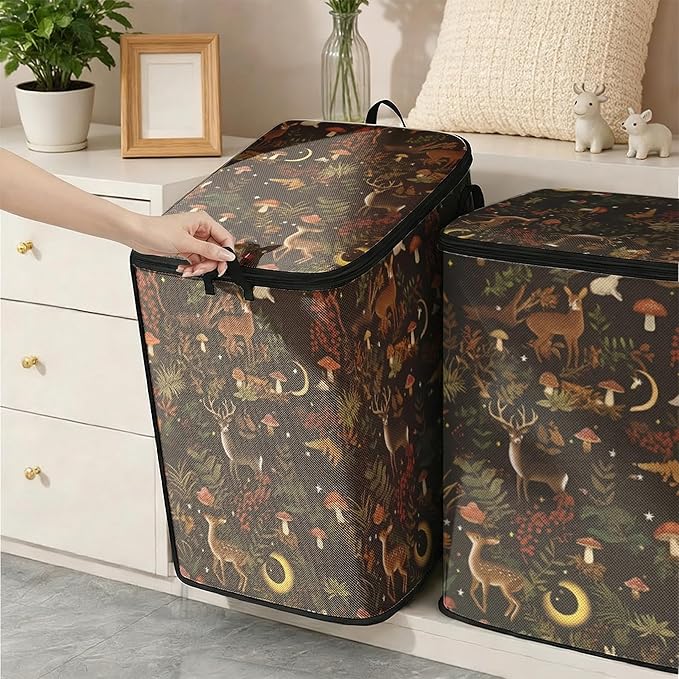 2pcs closet organizers and storage under bed,clothing blanket sweater sheet bedding comforter duvet quilt pillow toy storage bags with lids