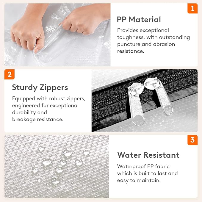 2 Pack Clear Blanket Storage Bags