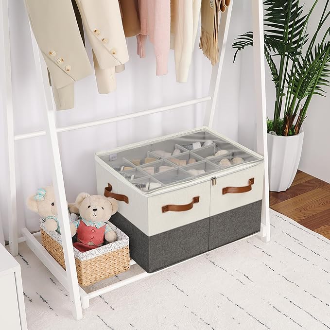 HOME Shoe Organizer for Closet 2 Pack, Fits 32 Pairs TP12WG