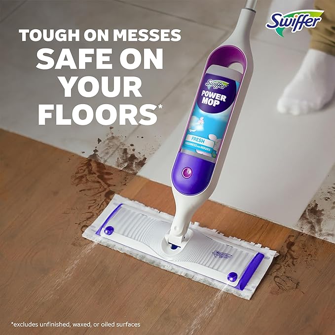 Swiffer PowerMop Multi-Surface Mopping Pad Refills for Floor Cleaning, 11 Count