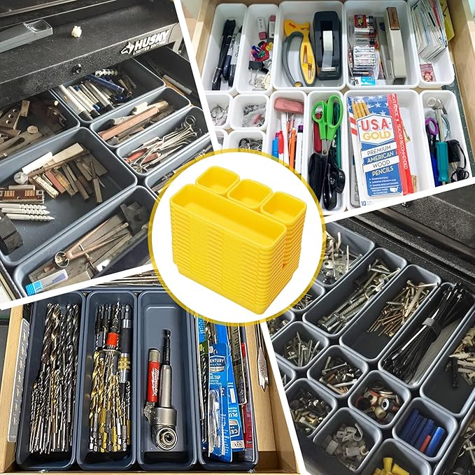 42 Pack Tool Box Organizer Tool Tray Dividers, Yellow