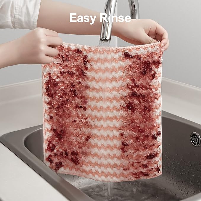 JOYMOOP 12 Pack Microfiber Cleaning Cloth, Larger Kitchen Towels, Dish Rags for Dish Drying Washing, Absorbent Streak Free Lint Free Rags for Cleaning - 11.81" x 15.75"
