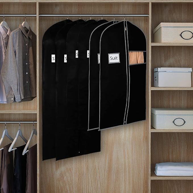 60'' Garment Bags for Hanging Clothes(Set of 8), Dress Bags for Gown