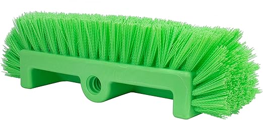 SPARTA Multi-Level Tile Scrub Brush 12" Wide Brush Head, Heavy-Duty Tile Cleaning Brush with End Bristles for Commercial Tiles, Tubs and Floor, Plastic, 12 Inches, Lime