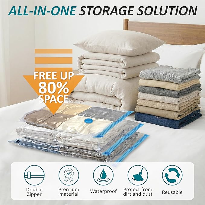 Cozy Essential Vacuum Storage Bags, 30 Combo