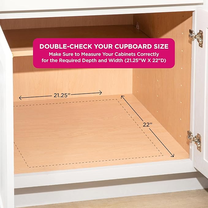 HOLDN’ STORAGE Pull Out Cabinet Organizer, Slide Out Drawer for Kitchen Cabinets & Pantry, Roll Out Shelf for Pots, Pans & Under Sink Storage, Heavy-Duty Full-Extension, 20" W x 21" D x 5" H