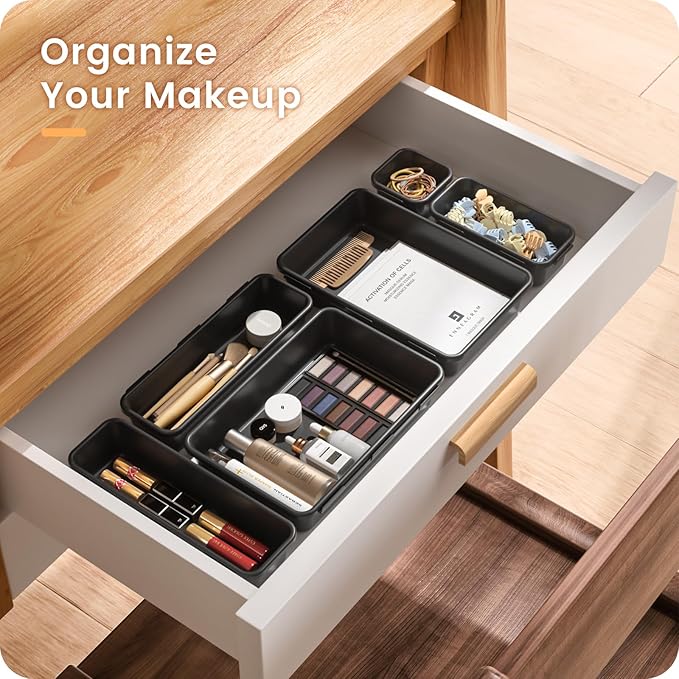 【Military Grade】A-LuGei Drawer Organizer,【𝟱𝗦𝗶𝘇𝗲】Makeup organizer,【Holds 177 Items】Bathroom Organizers and Storage,Organization and Storage