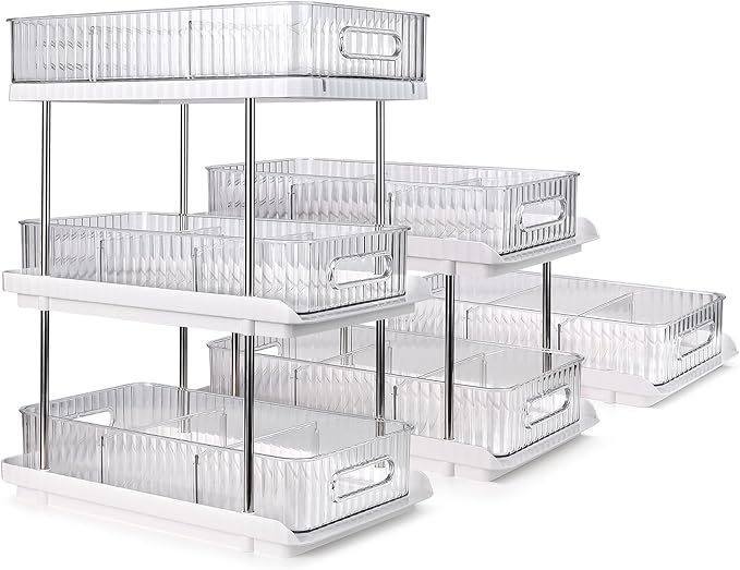 3-Tier Under Sink Organizer – Pull-Out Storage for Kitchen & Bathroom – Under Bathroom Sink Organizer, Under Sink Organizer Storage, Under Cabinet Storage Organizer