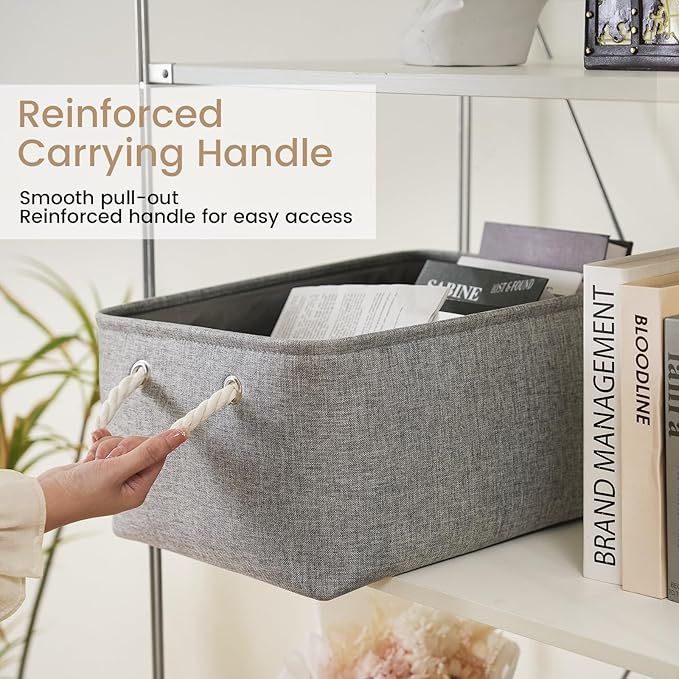 Large Storage Baskets- 15.7x11.8x8.26 inch Storage Bins for Shelves and Closet Organizing