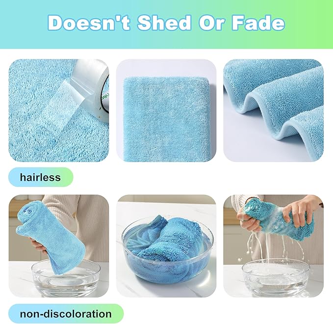 JOYMOOP Microfiber Towels for Cars, 2 Pack 35.4" x 23.6" Car Drying Towel, Blue Reusable Car Towel, Quick Drying Car Microfiber Cleaning Cloth for RVs, SUVs, Trucks