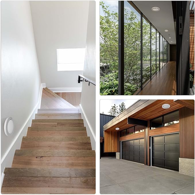 ZAGO LED 6" 120 Volts Closet Light Wired, PIR Motion Sensor Ceiling Disc Light, 15W, 1100 Lumens, CRI>80, 5000K Daylight White for Closet, Laundry, Garage, Pantry, Wet Location, ETL, White, 4 Packs