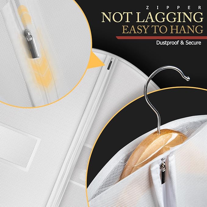 40-inch Garment Bags for Travel, White