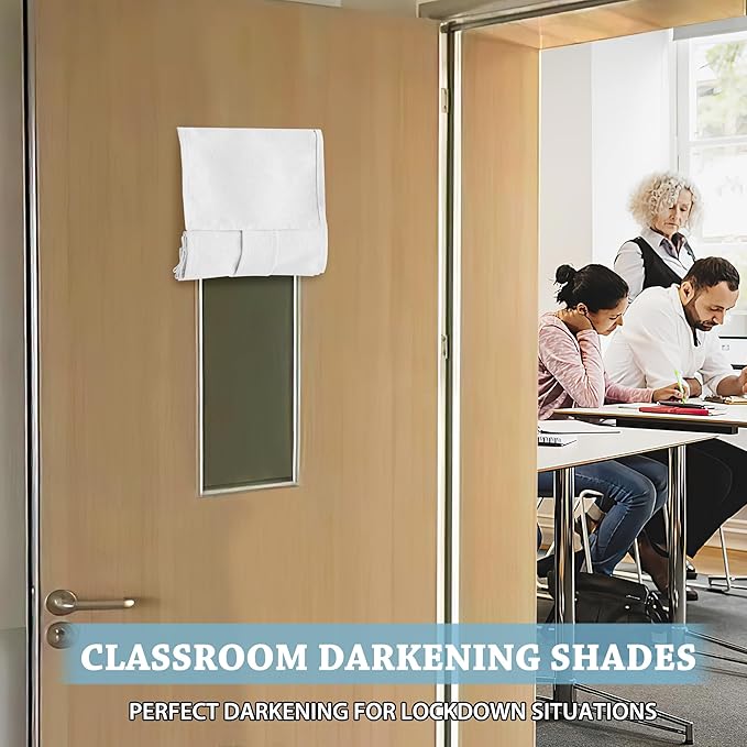 RYB HOME Classroom Door Window Cover, Privacy Sunlight Shades for Classroom Windows and Doors Cover Lockdown Shades