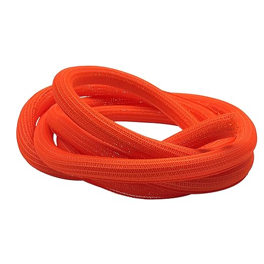 Electriduct 3/4" Hook Self Closing Sleeve Braid Wrap Around Sleeving Flame Retardant Flexible Mesh Cord Cover Cable Protector Wire Organizer - 25 Feet - Orange
