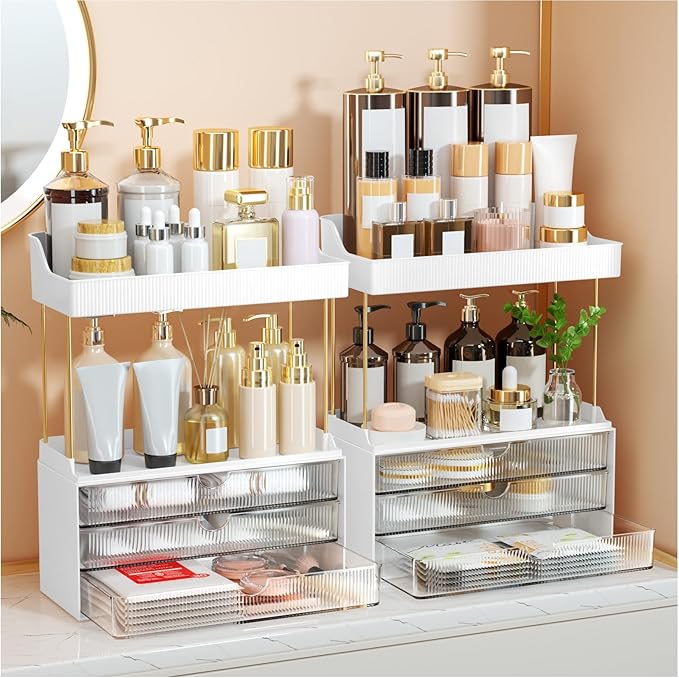 2 Sets Makeup Organizer, 5 Tier Bathroom Organizers and Storage