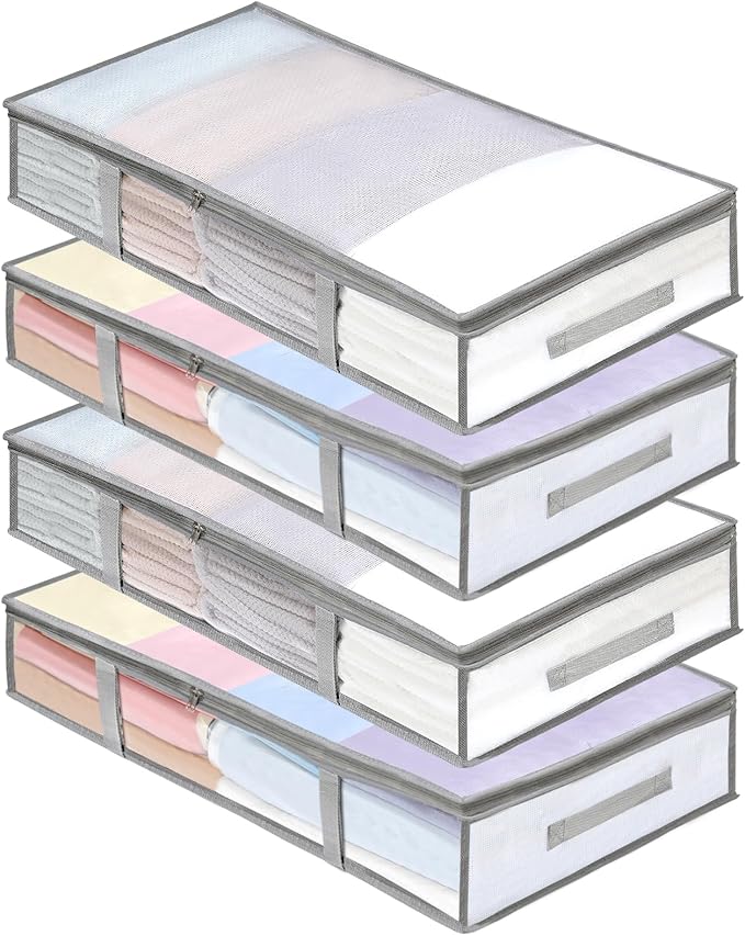 4 Packs Under Bed Storage Containers Bins