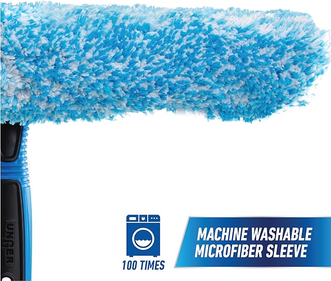 Unger Professional Connect and Clean 14" Window Scrubber Washer for Glass Cleaning, Commercial and Residential Washing, Multipurpose Tool