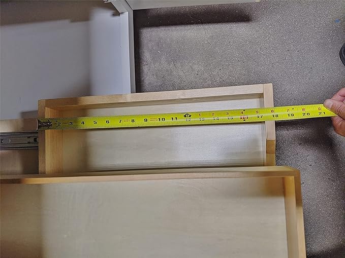 2 Tier Pull Out Organizer Shelf Sliding Drawer Storage for Kitchen Bathroom Storage Cabinet Under Sink Slide Out Shelf Organizing Storage Pull-Out Cabinet Organizer Roll Out Drawer (12'' Width)