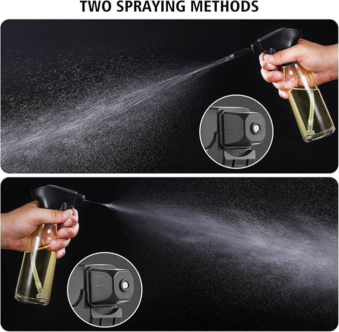 TaiCy Oil Sprayer for Cooking, 200ml Olive Oil Sprayer Bottle with Rotatable Nozzle, Premium Oil Spritzer Oil Mister for Air Fryer, Perfect for BBQ, Baking, Salad, Frying