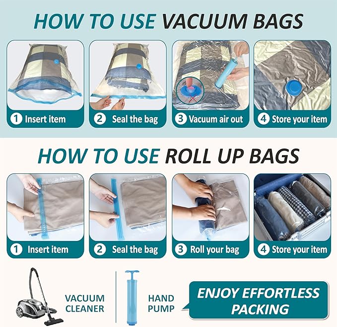 Cozy Essential Vacuum Storage Bags, 30 Combo
