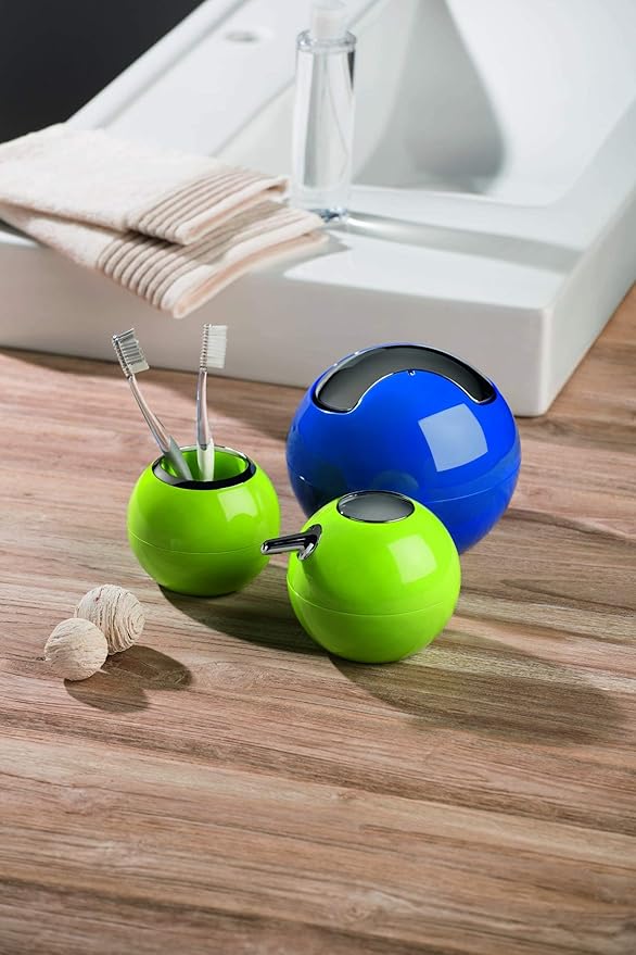 Spirella Polystyrene Bowl Shiny Soap Dispenser, Kiwi