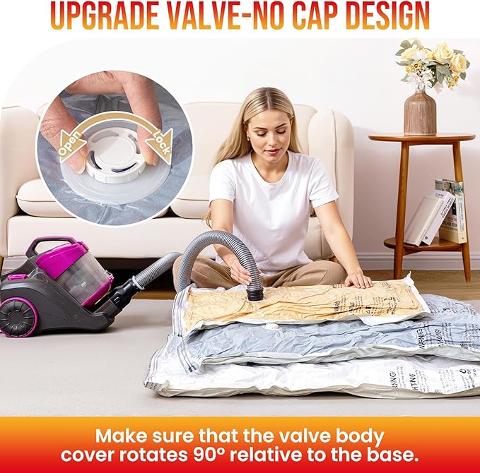 10 Pack Vacuum Storage Bags, Jumbo Vacuum Seal Bags for Clothing (40x31 Inch)