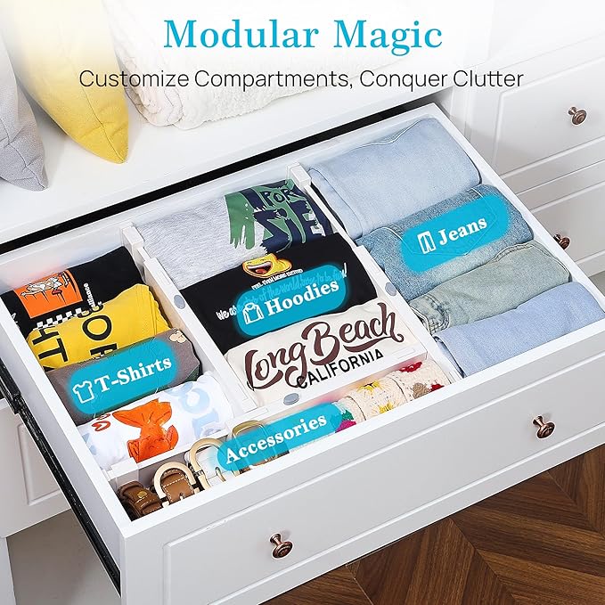 Drawer Dividers for Clothes 8 Pack