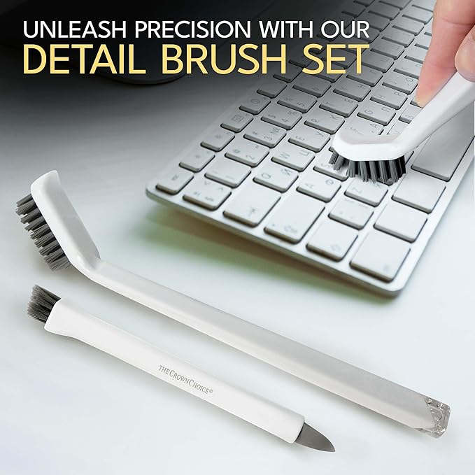 Grout Cleaning Brushes Set (3 Pcs) Deep Cleaner Multi-Purpose Stiff Bristle Brush, Cleaning Toothbrush for Cleaning Corners, Spaces, Tile, Shower, Window & Door Track, Floor, Juicers and Tight Spaces