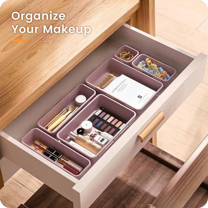 【Military Grade】A-LuGei Drawer Organizer,【𝟱𝗦𝗶𝘇𝗲】Makeup organizer,【Holds 177 Items】Bathroom Organizers and Storage,Organization and Storage