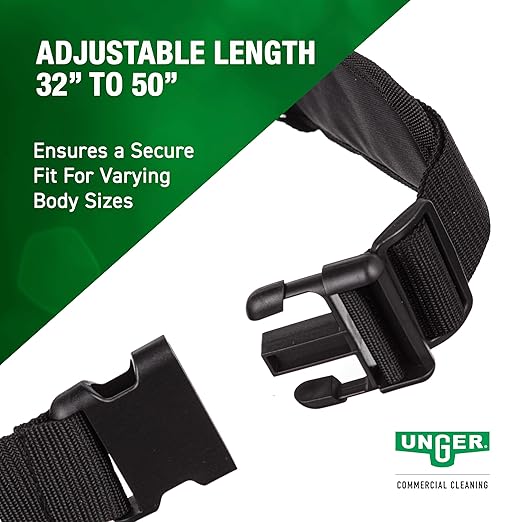 Unger Commercial ErgoTec Belt – Adjustable Length 32 to 50 Inches, Heavy Duty Belt for Professional Window Cleaning Tools – Ideal for Tool Pouches