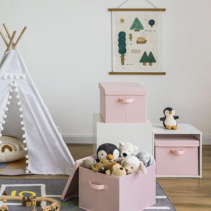 SAYS Storage Bins Fabric, Large Storage Bins with Lids