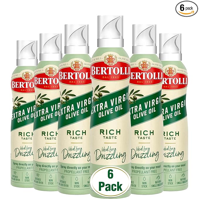 Bertolli Extra Virgin Olive Oil Spray, Rich Taste, Non-Aerosol, Contains Polyphenols, 4.9 fl oz, Pack of 6
